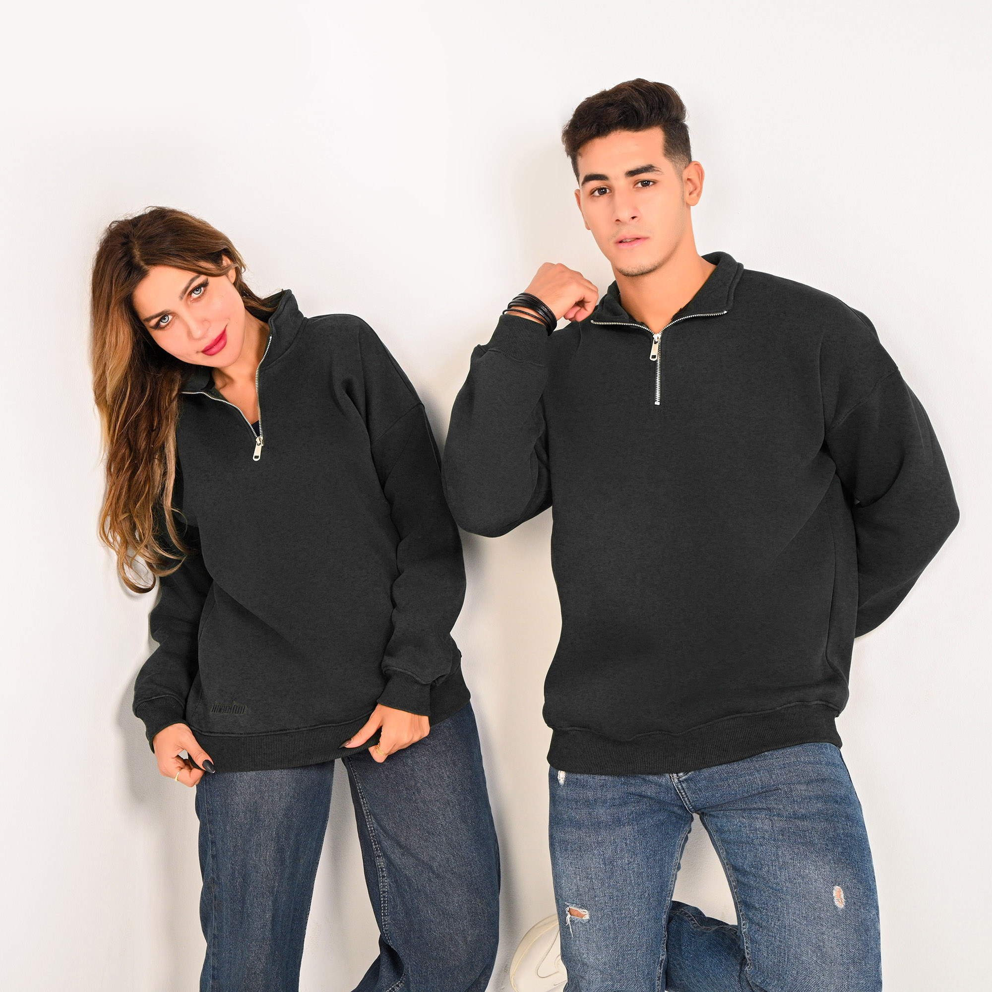 Unisex Black Quarter-Zip